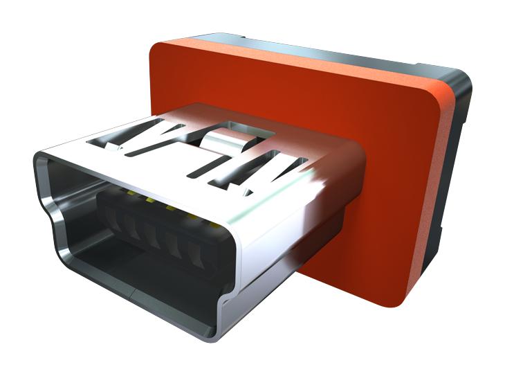 MUSBS-05-S-B-TH-TR . SEALED MINI USB, TYPE B, RCPT, IP68 SAMTEC