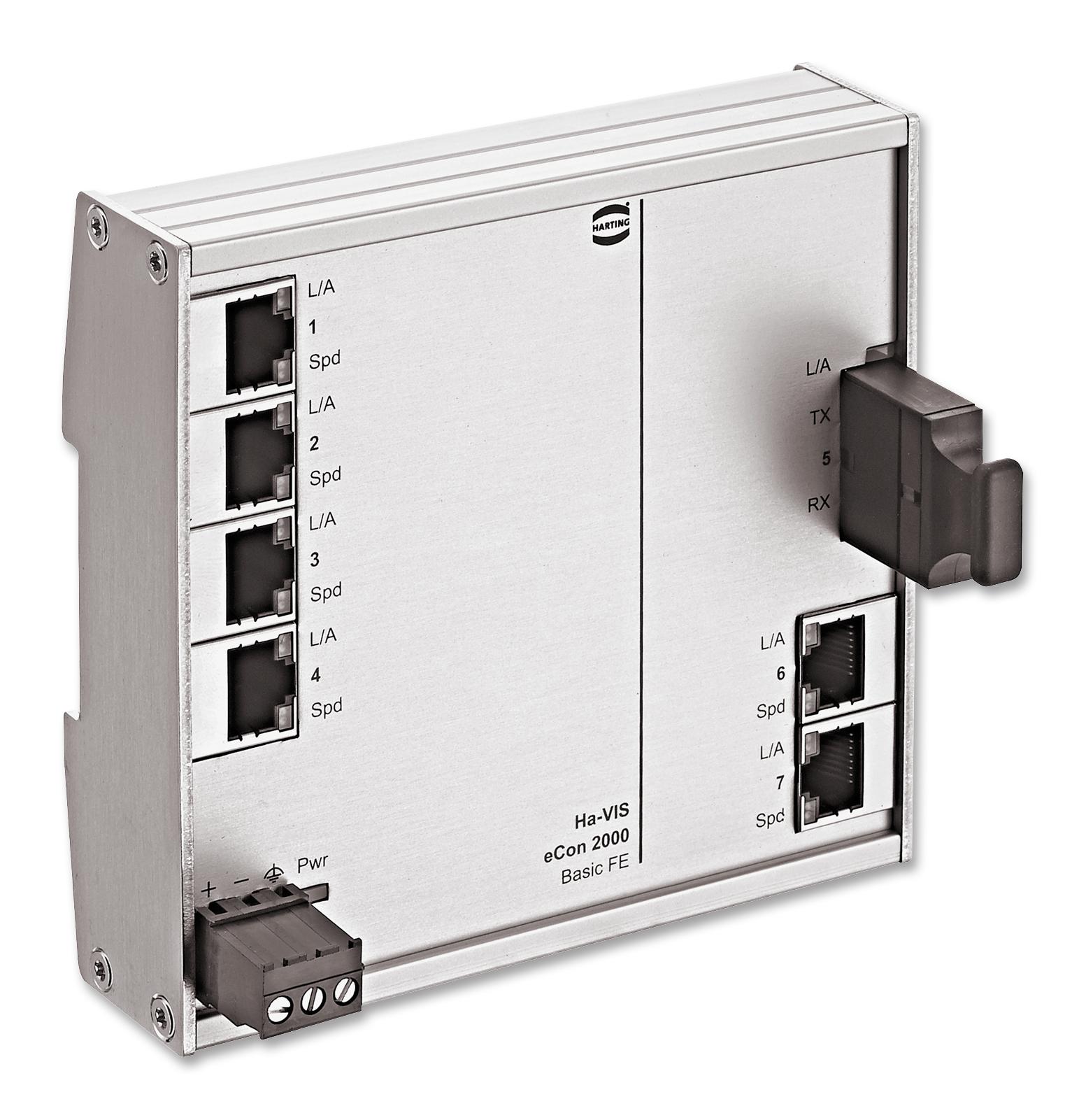 24 02 006 1110 FAST ETHERNET SWITCH, RJ45/SC, 6PORT HARTING