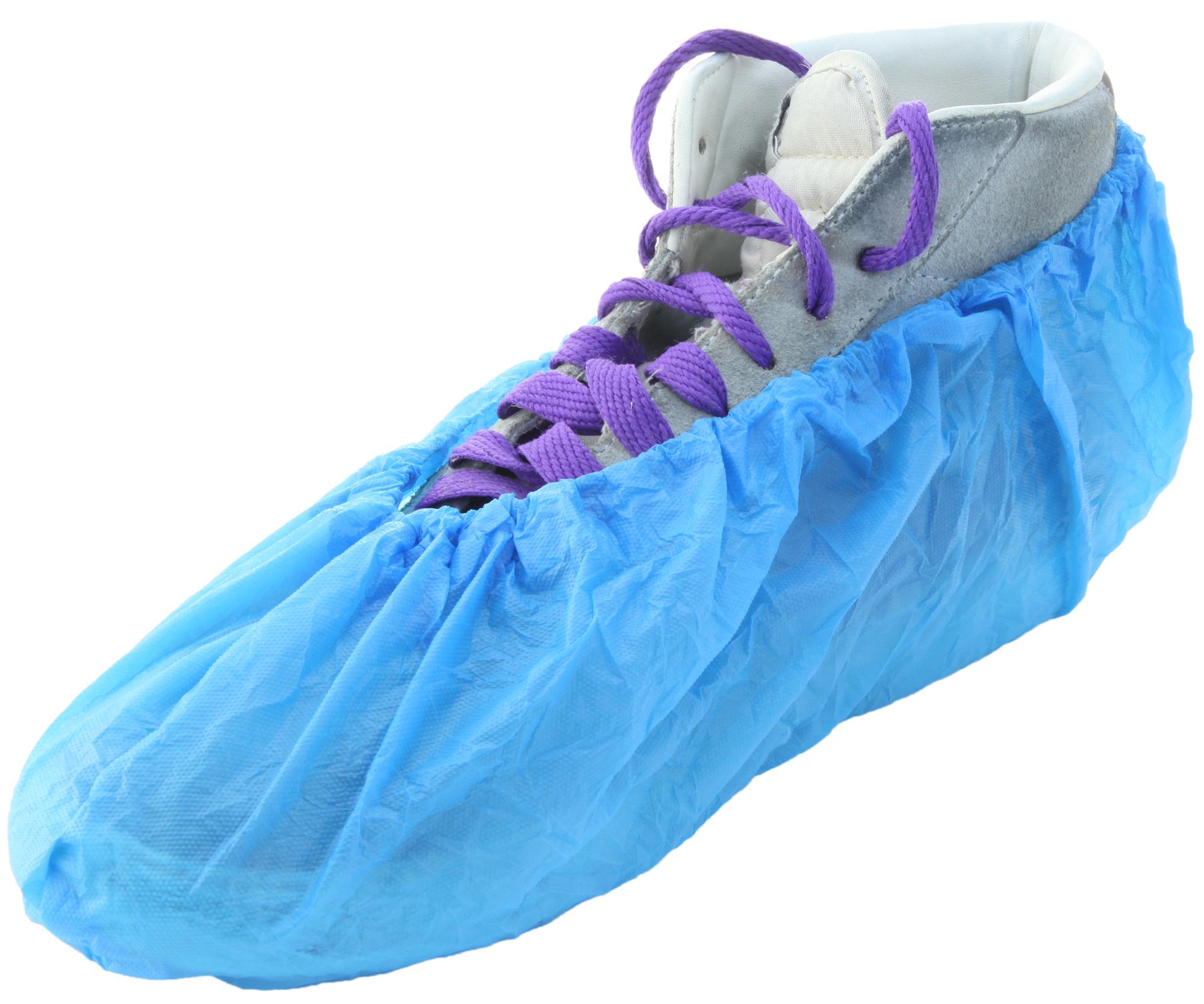 600-5051 CLEAN ROOM OVERSHOES, 407MM, BLUE,PK2000 INTEGRITY