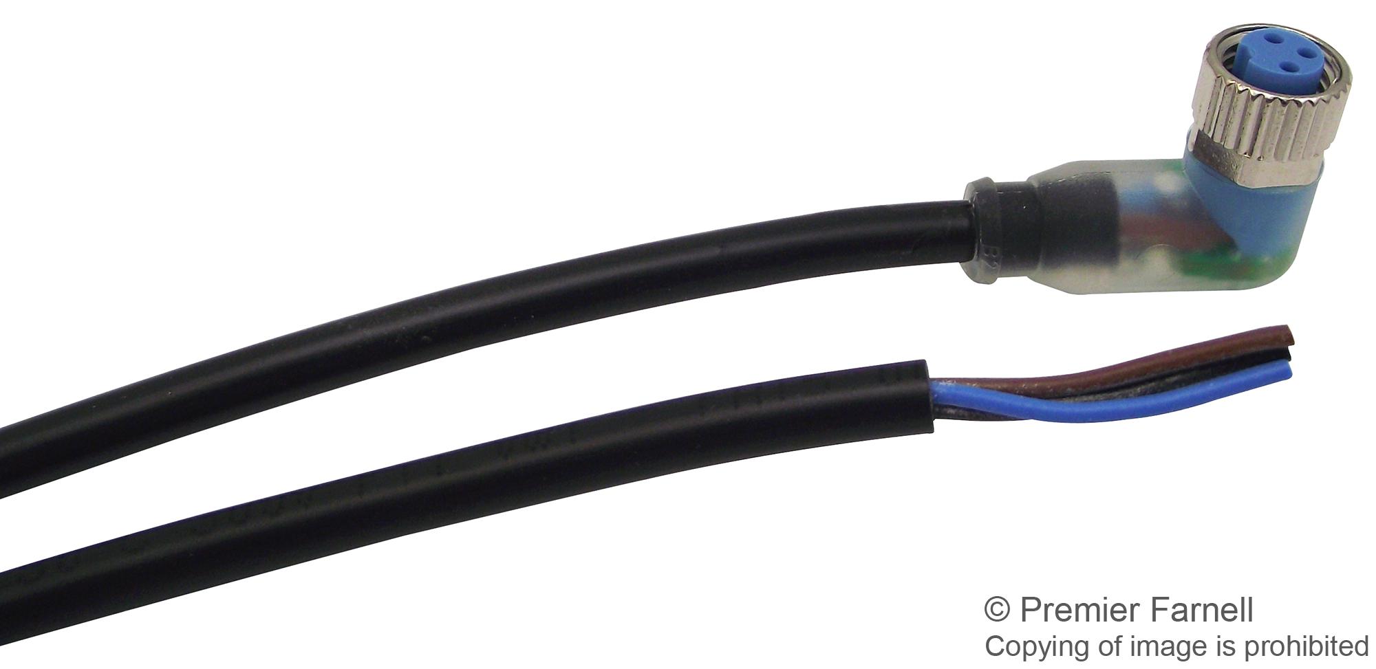 1-2273012-1 SENSOR CORD, 3P, M8 RCPT-FREE END, 1.5M TE CONNECTIVITY