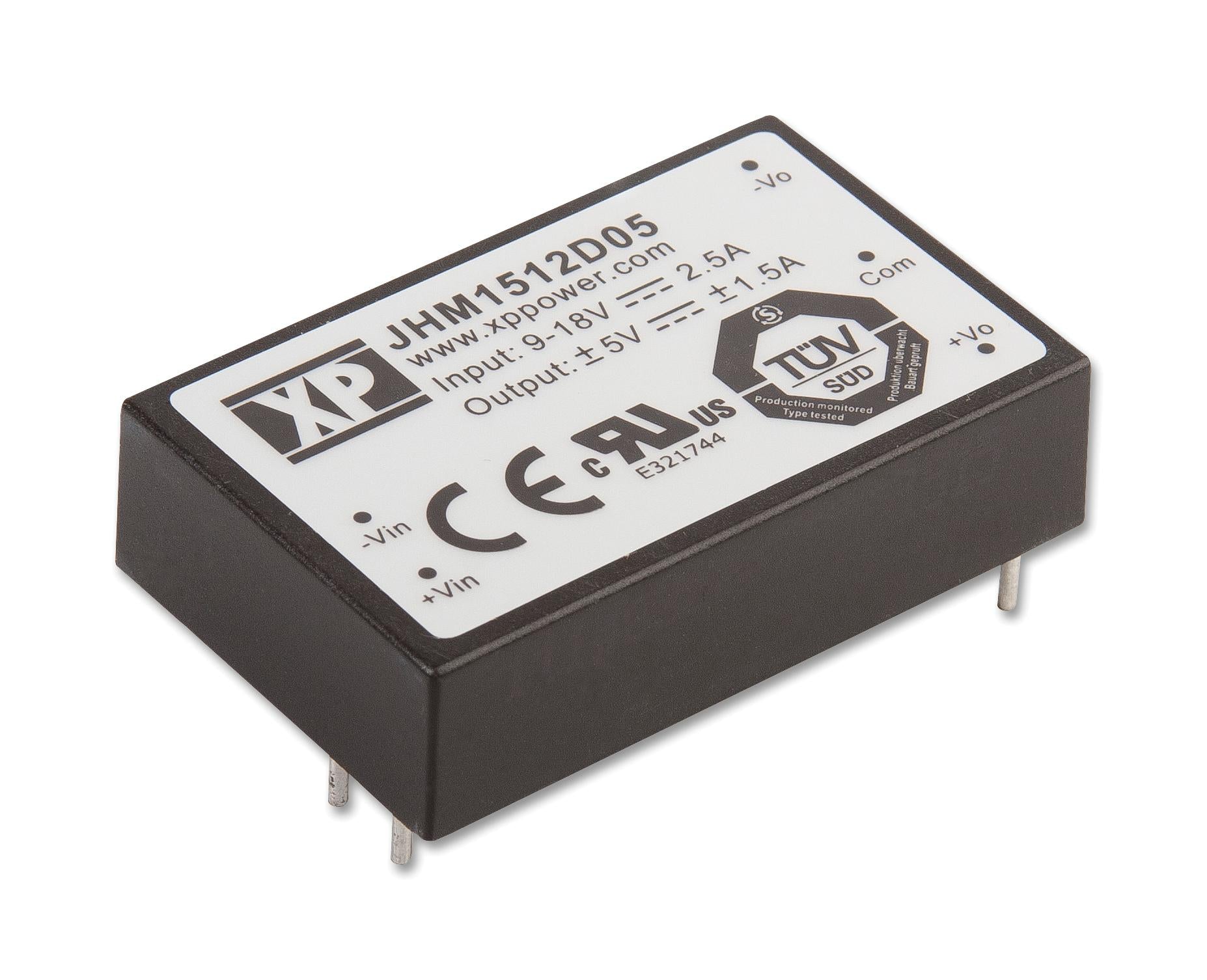 JHM1512D05 DC-DC CONV, MEDICAL, 2 O/P, 15W, DIP XP POWER