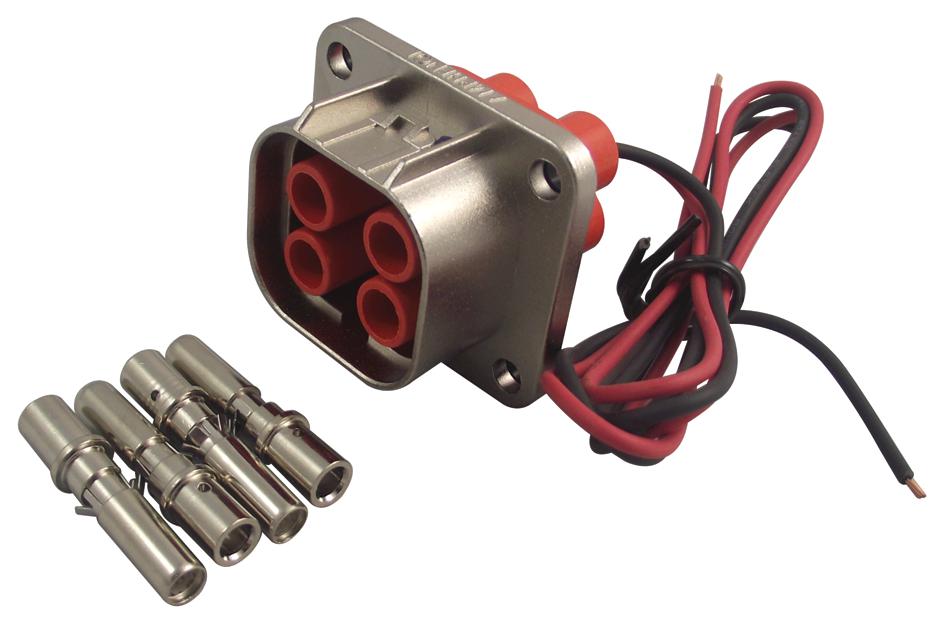 PL084Y-41-6 POWER CONN, RCPT, 4POS, 2ROW AMPHENOL INDUSTRIAL