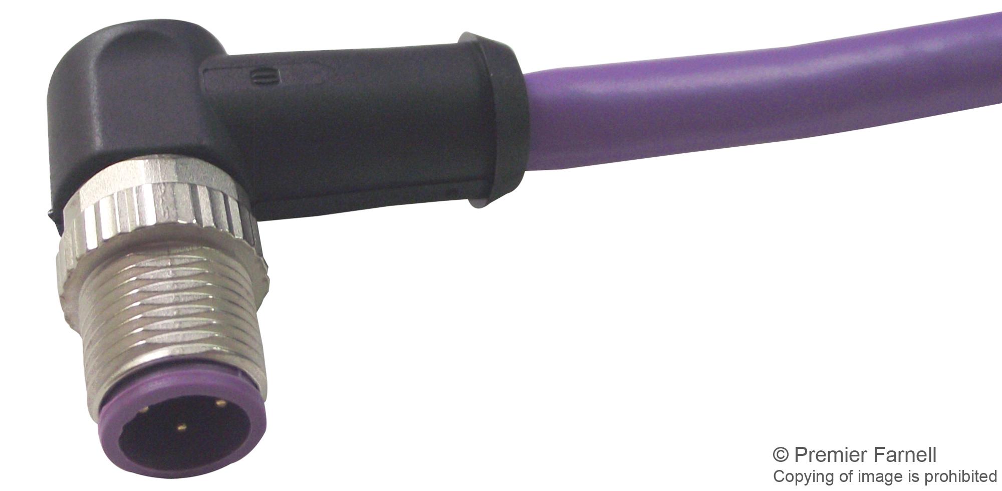 21 34 900 0486 010 SENSOR CORD, 4P, M12 PLUG-FREE END, 1M HARTING