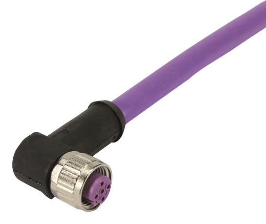 21 34 910 0486 010 SENSOR CORD, 4P, M12 RCPT-FREE END, 1M HARTING