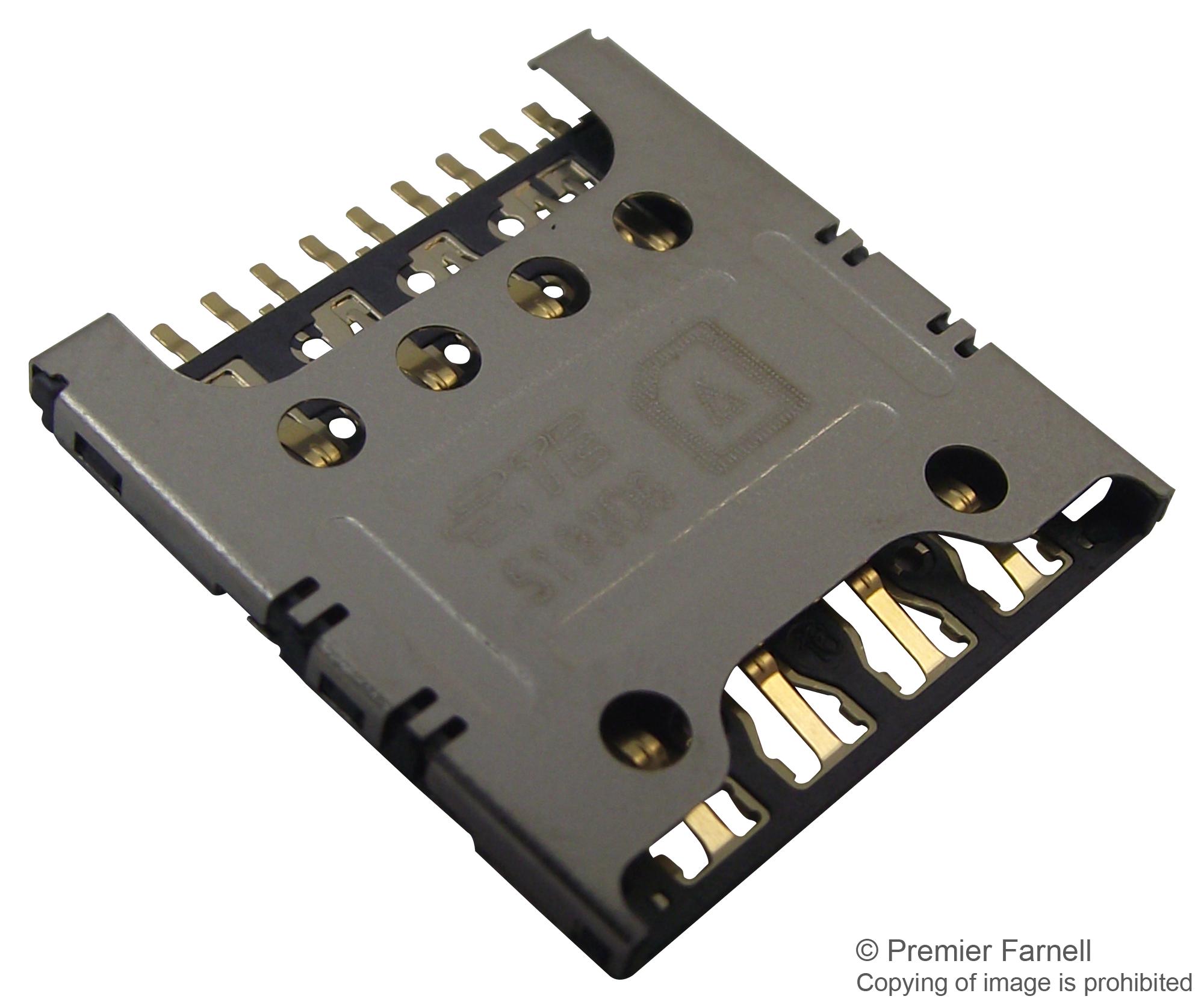 2199337-5 MICRO SIM CONN, PUSH-PULL, 8POS, SMT TE CONNECTIVITY