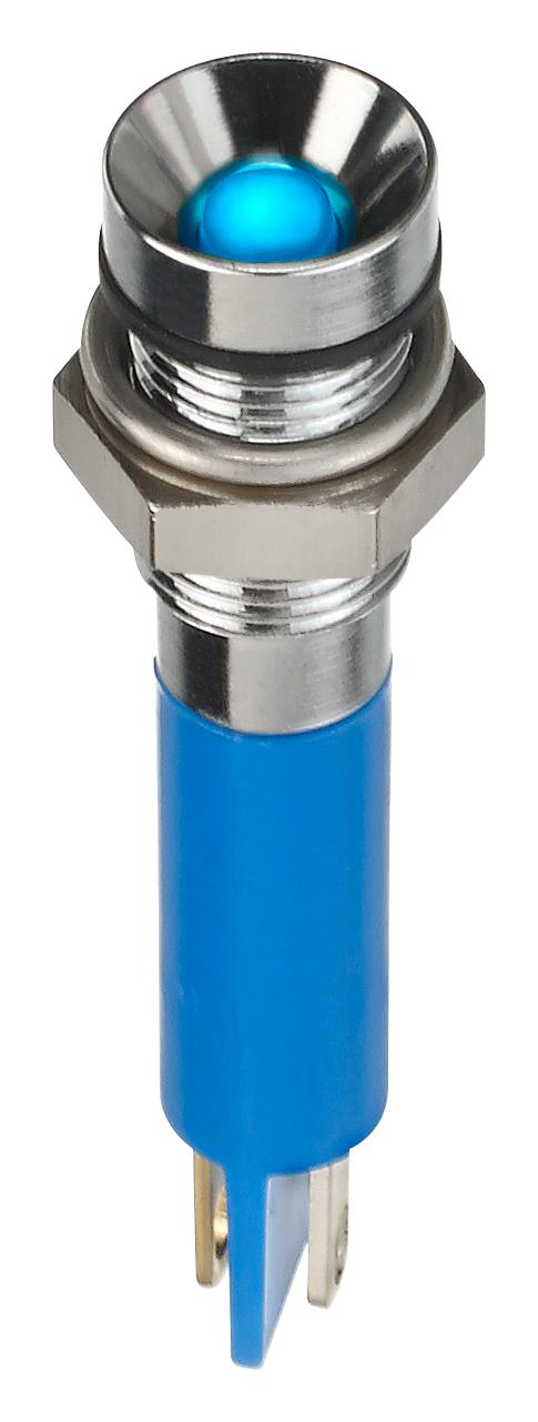 Q6R1CXXB12E LED INDICATOR, PANEL, 6MM, BLUE, 12VDC APEM
