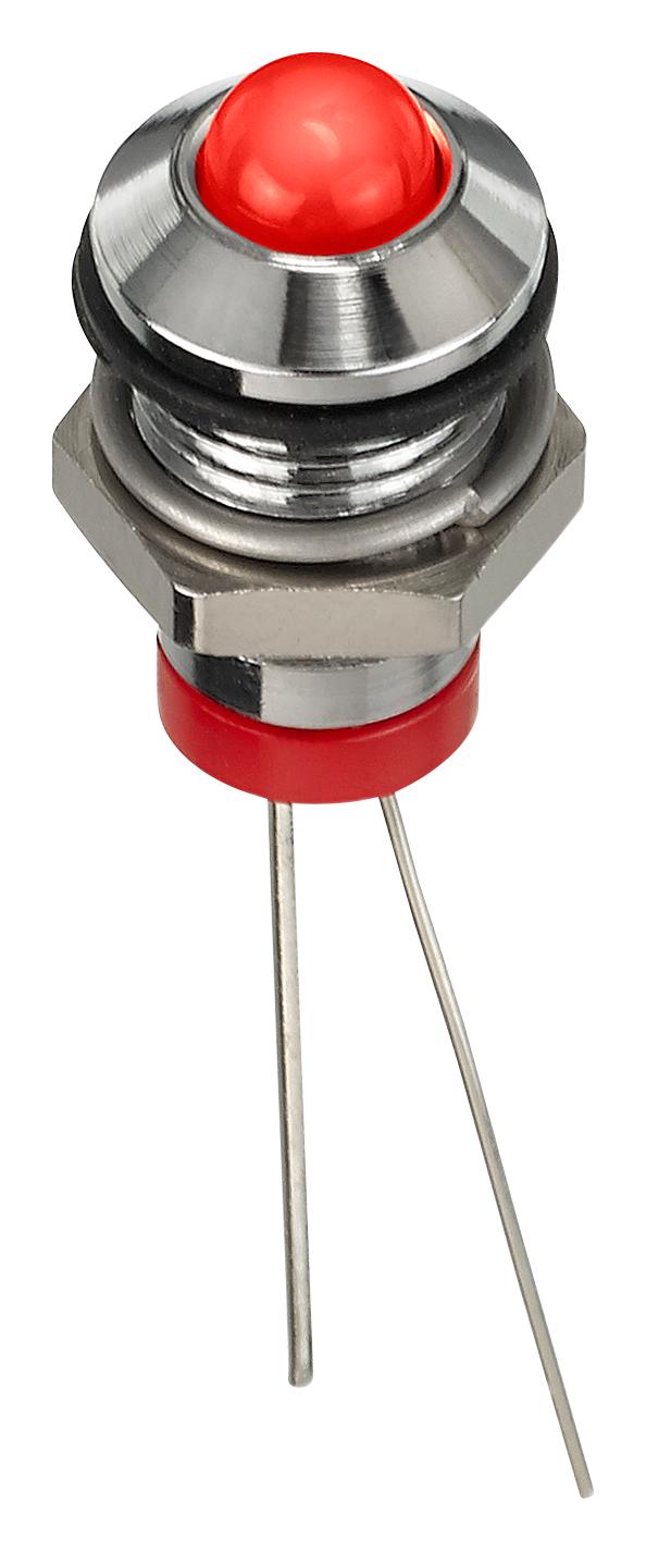 Q8P6CXXR02E LED INDICATOR, PANEL, 8MM, RED, 2VDC APEM