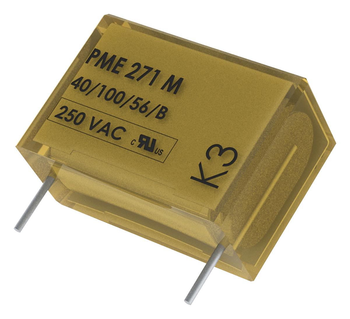 PME271M547MR04 CAP, 0.047µF, 20%, PAPER, RADIAL KEMET
