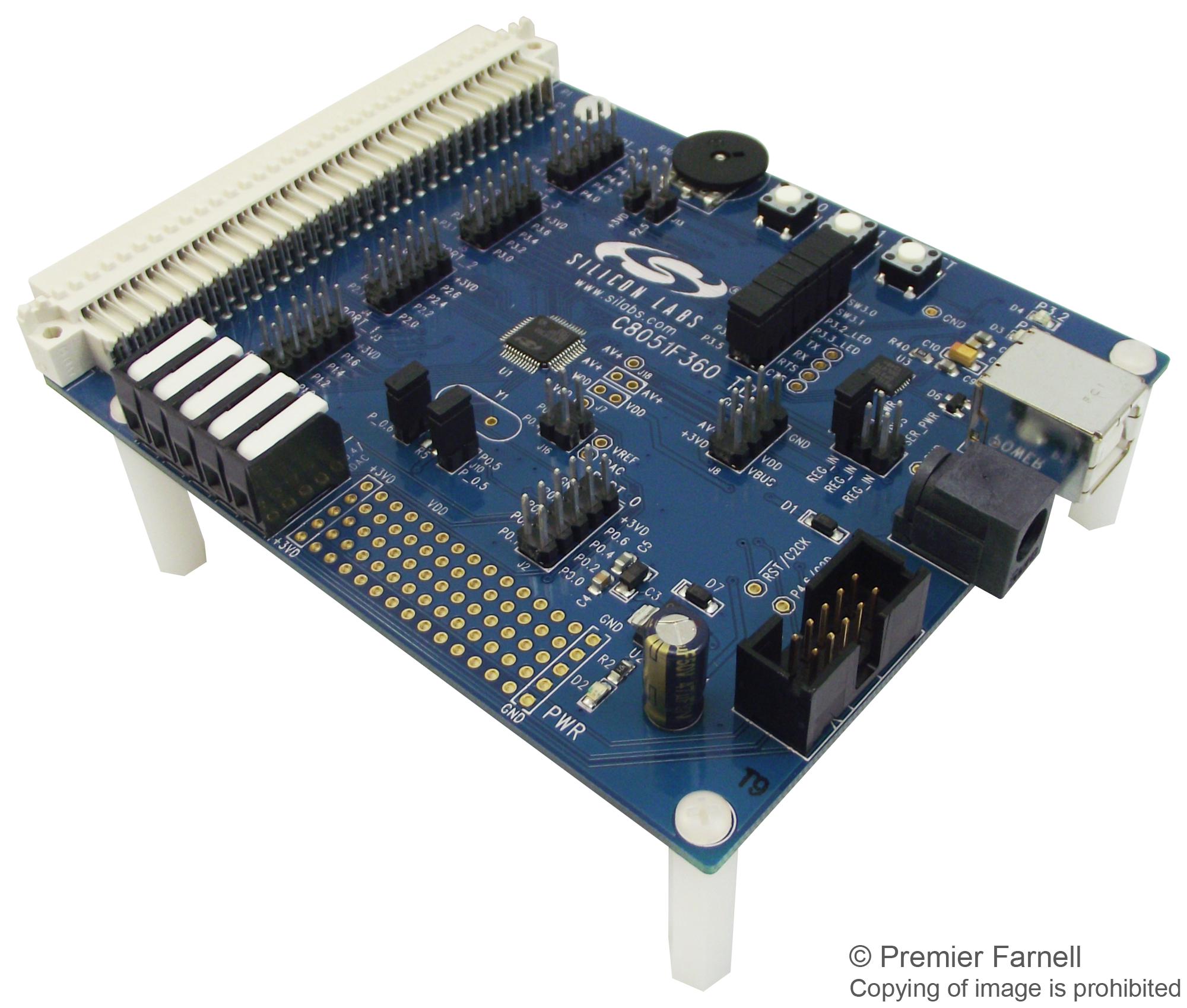 C8051F360DK DEV BOARD, C8051F360 MIXED SIGNAL MCU SILICON LABS