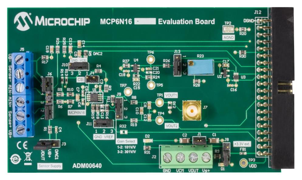 ADM00640 EVALUATION BOARD, ZERO-DRIFT AMPLIFIER MICROCHIP