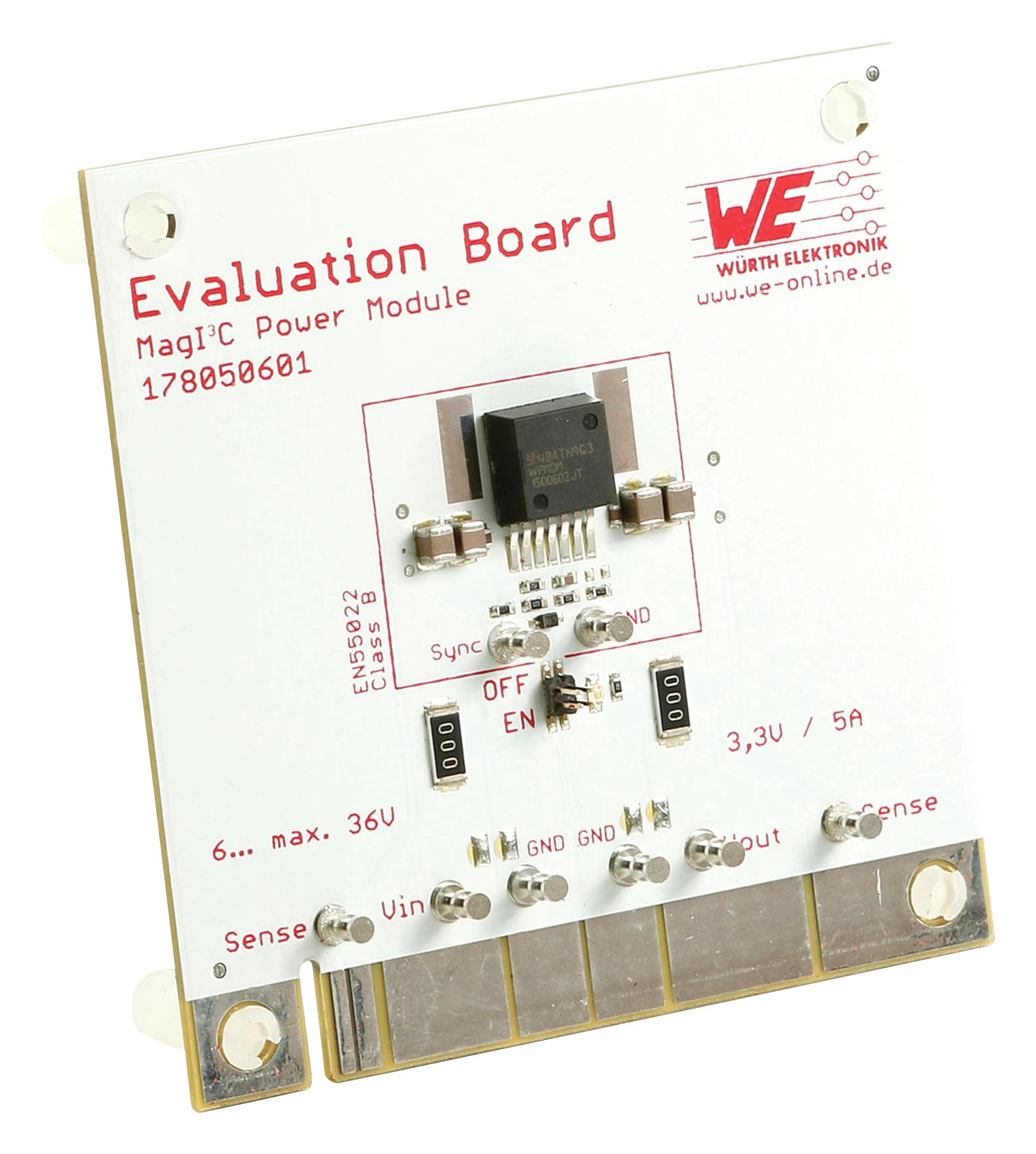 178050601 EVALUATION BOARD, ADJ SYNC BUCK REG WURTH ELEKTRONIK