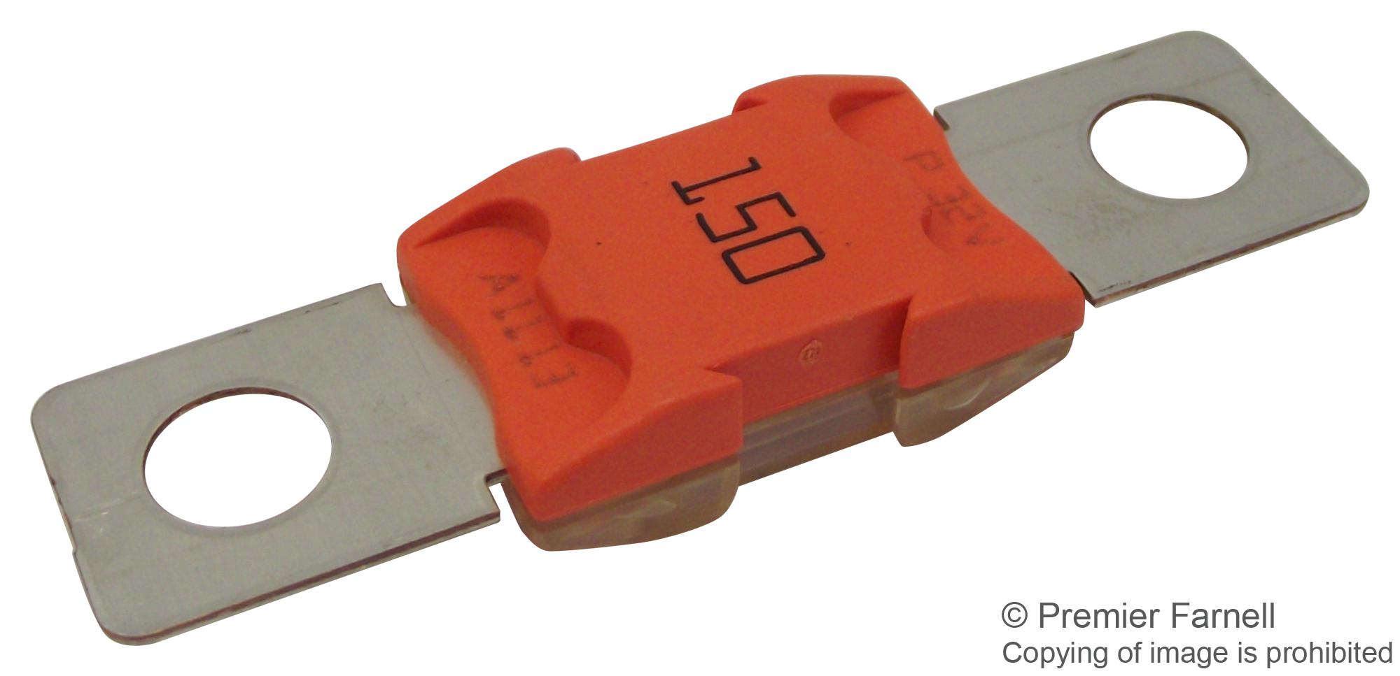 153.5395.6151 BOLT-ON FUSE, SLOW BLOW, 150A, 32V LITTELFUSE