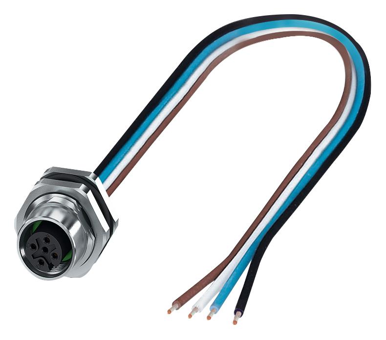 1411585 SENSOR CORD, 4P, SKT-FREE END, 0.5M PHOENIX CONTACT