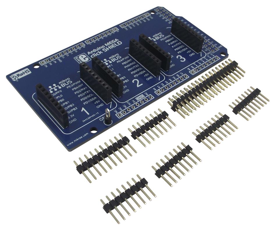 MIKROE-1900 ADD-ON BOARD, ARDUINO MEGA CLICK SHIELD MIKROELEKTRONIKA