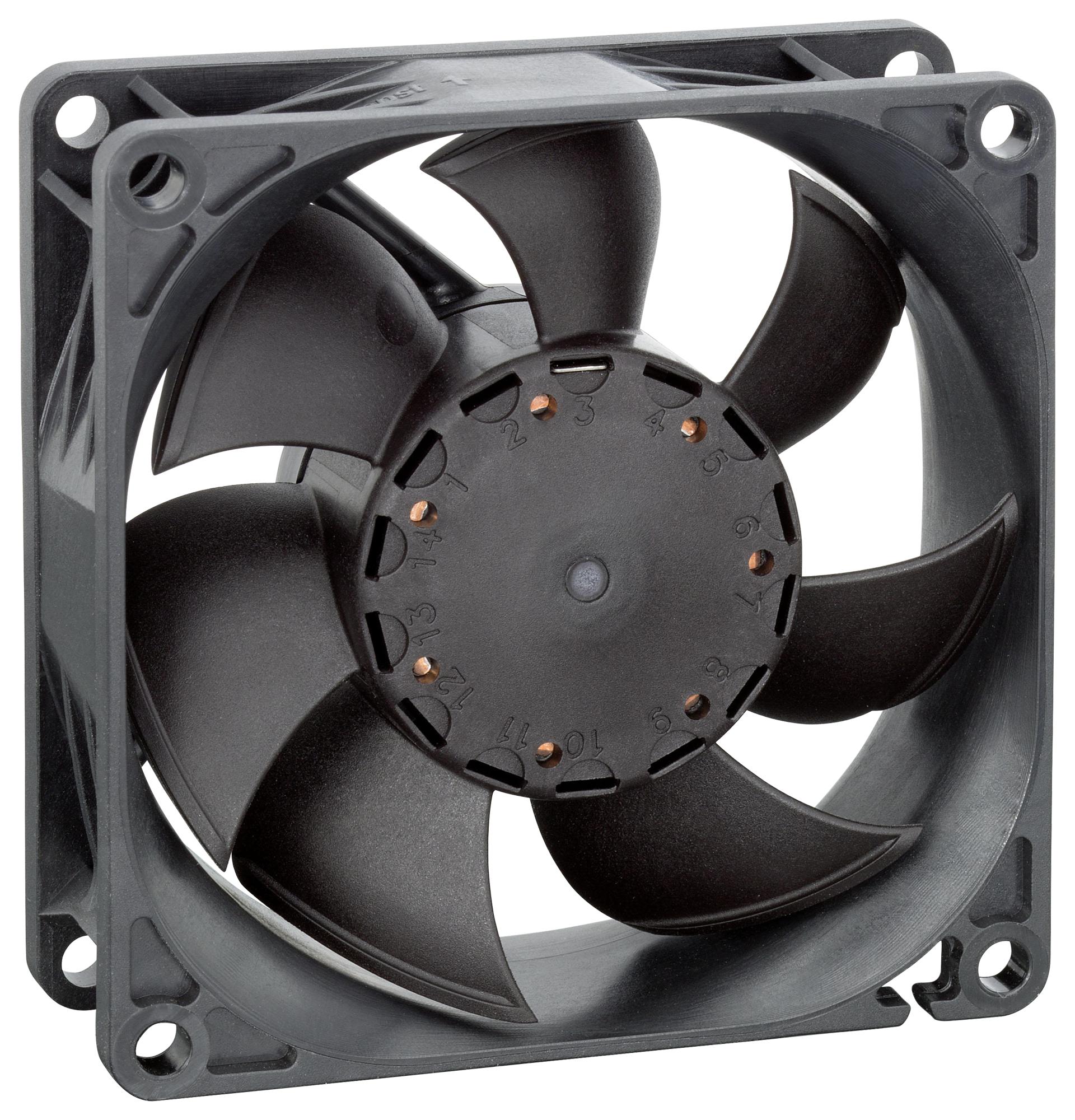 8454/2H4P AXIAL FAN, 80MM, 24VDC, 68.8CFM, 50DBA EBM-PAPST