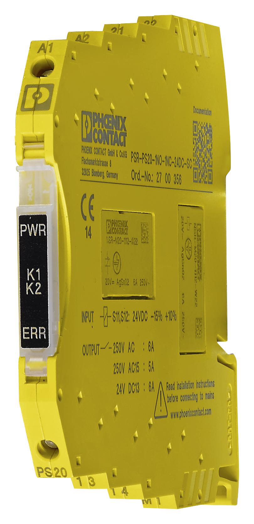 2700356 SIL COUPLING RELAY, 1NO/1NC, 6A, 250VAC PHOENIX CONTACT