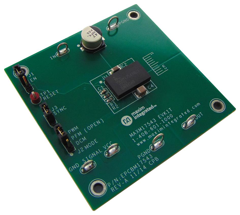 MAXM17543EVKIT# EVALUATION BOARD, SYNC BUCK CONVERTER MAXIM INTEGRATED / ANALOG DEVICES