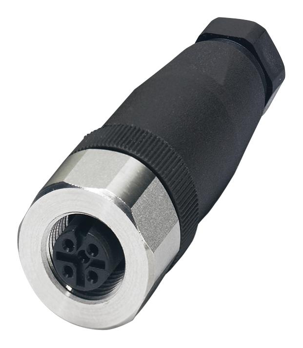 1553242 SENSOR CONNECTOR, M12, RCPT, 4POS PHOENIX CONTACT