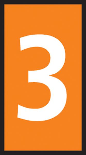 561-01633 SNAP-ON MARKER, 2.8MM, ORG/BLK 3, PK200 HELLERMANNTYTON