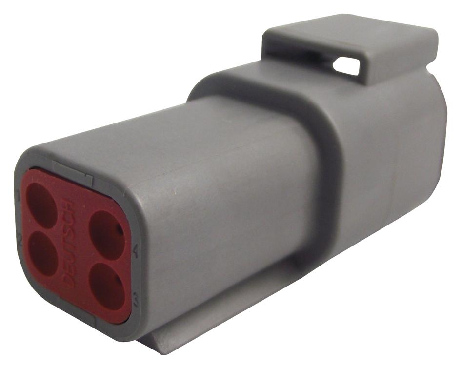 DTM04-4P AUTOMOTIVE CONN HOUSING, RCPT, 4POS DEUTSCH - TE CONNECTIVITY