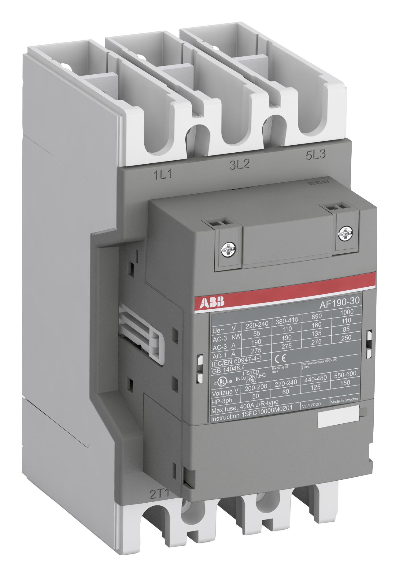 AF190-30-11-14 CONTACTOR, 3PST-NO, 1KV, DINRAIL ABB