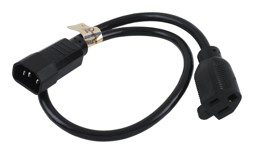 P002-002 PWR CORD, IEC C14/NEMA5-15R, 610MM, 13A TRIPP-LITE