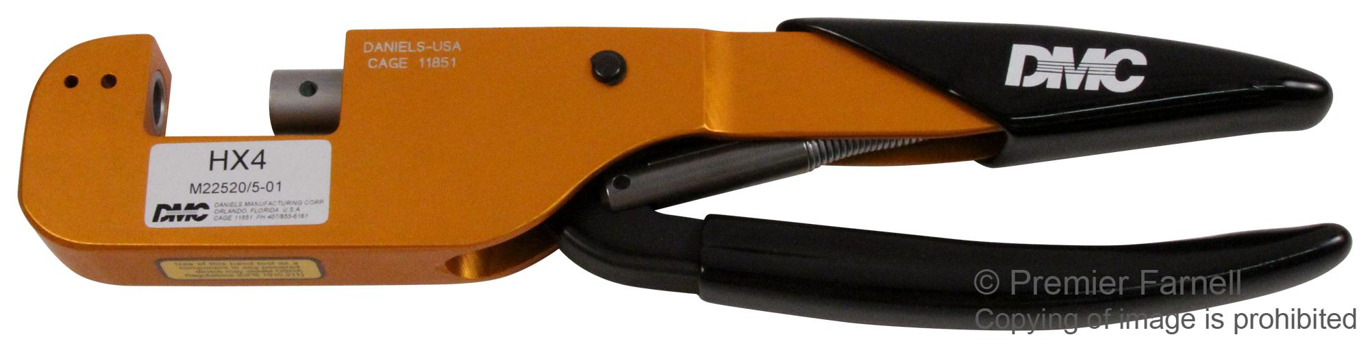 M22520/5-01 CRIMP TOOL, RATCHET, RF CONNECTORS DANIELS