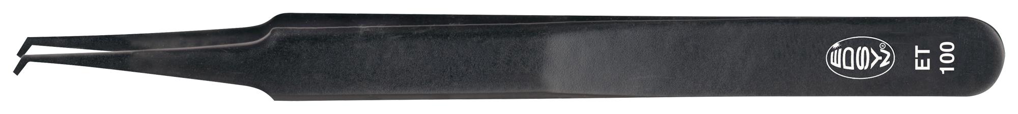 ET100 SMD TWEEZER, BENT/FLAT, 115MM, SS EDSYN