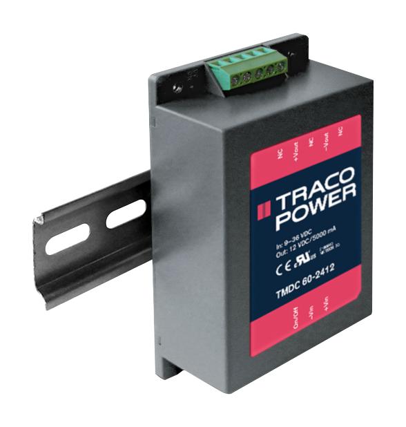 TMDC 60-2415 DC-DC CONVERTER, 24V, 2.5A, 60W TRACO POWER