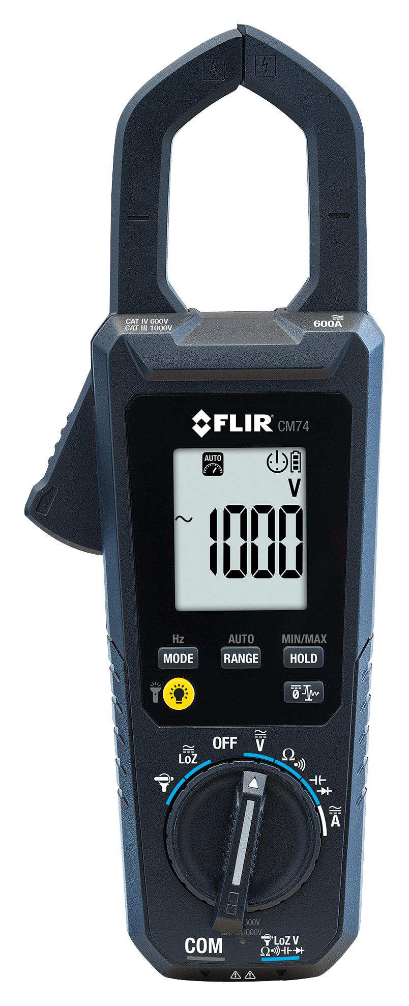 CM74 AC/DC CLAMP METER, AUTO/MANUAL, 600A TELEDYNE FLIR