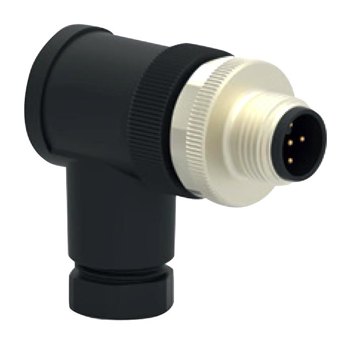 T4113001041-000 SENSOR CONNECTOR, M12, PLUG, 4POS TE CONNECTIVITY