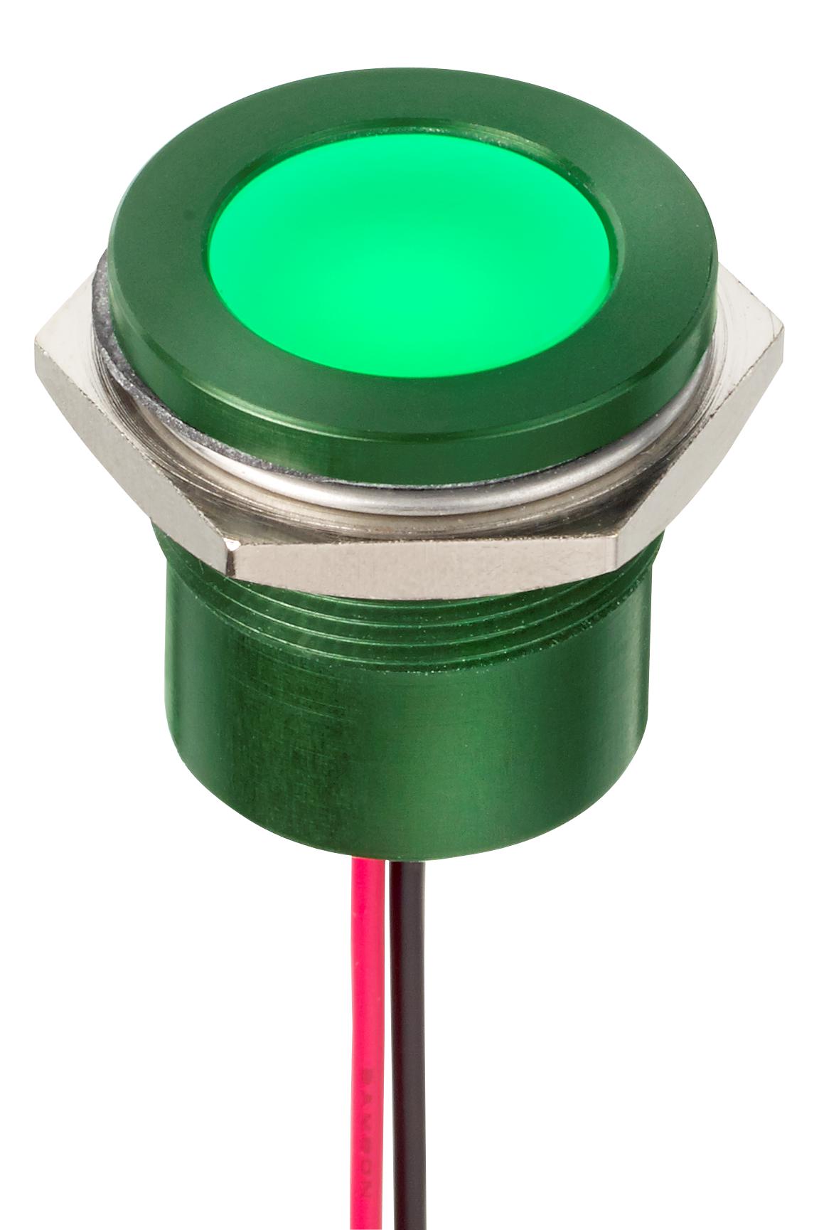 Q22F5AGXXSG220E LED INDICATOR, PANEL, 22MM, GREEN, 220V APEM