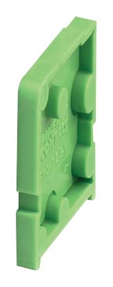 D-FRONT 2,5-V-O.Z. END COVER, PCB TB, 2.5MM, GREEN PHOENIX CONTACT