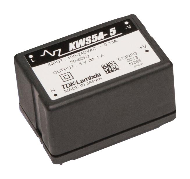 KWS-5A-12 POWER SUPPLY, AC-DC, 12V, 0.45A TDK-LAMBDA