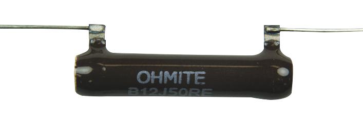 B12J250E RES, 250R, 5%, 12W, AXIAL, WIREWOUND OHMITE