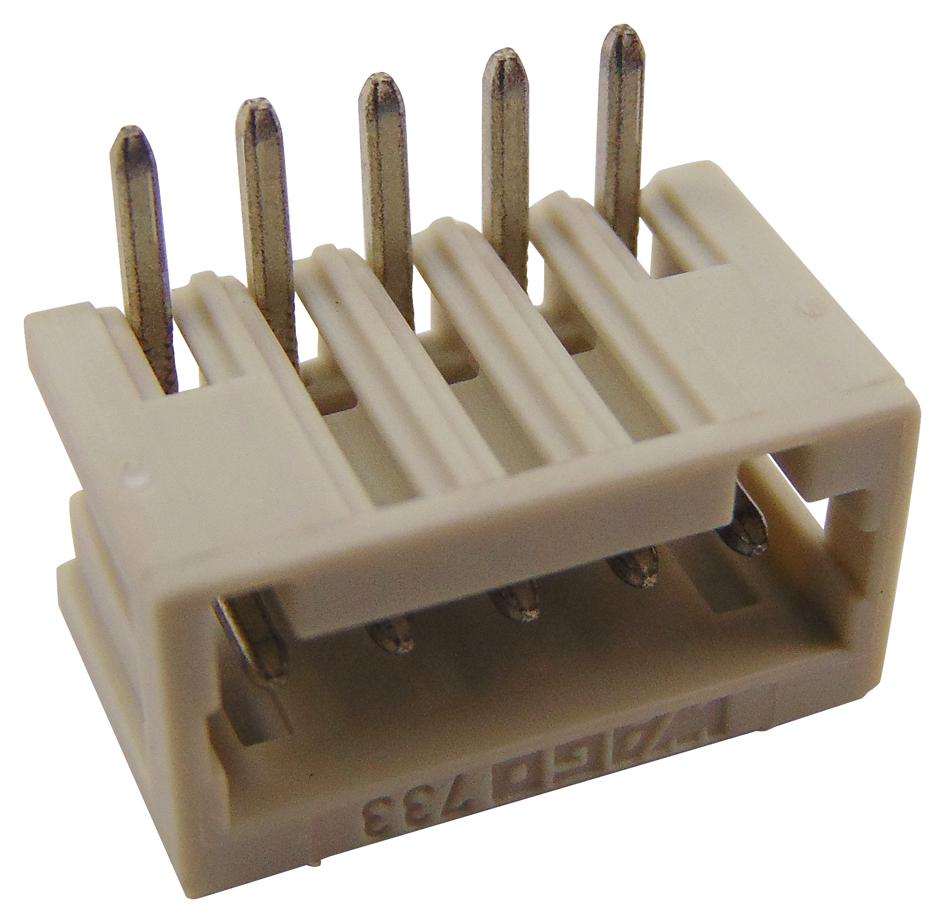 733-365 TERMINAL BLOCK, R/A, HEADER, 5POS, TH WAGO