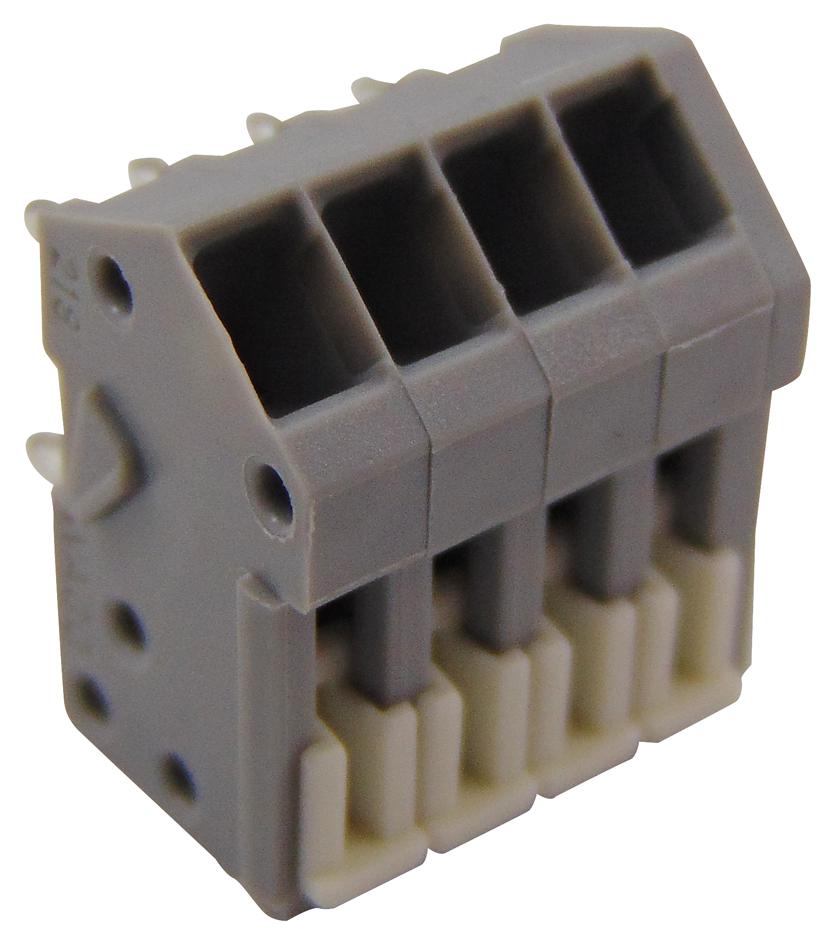 218-104 TB, WIRE TO BOARD, 4POS, 28-20AWG, GRY WAGO