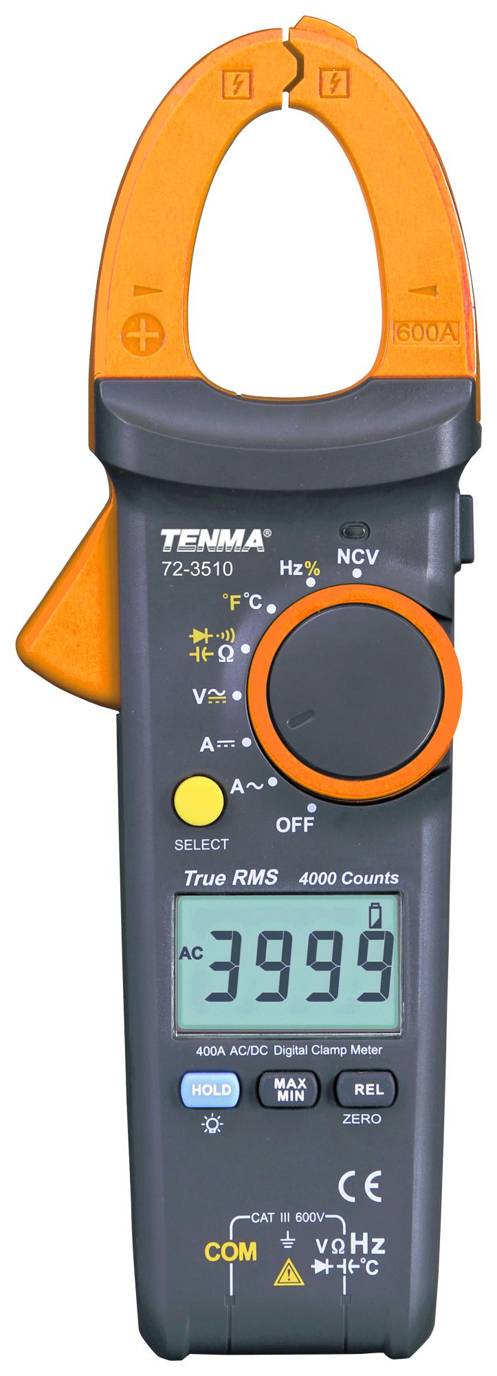 72-3510 DMM, CLAMP, AUTO, 400A, 3.75 DIGIT TENMA