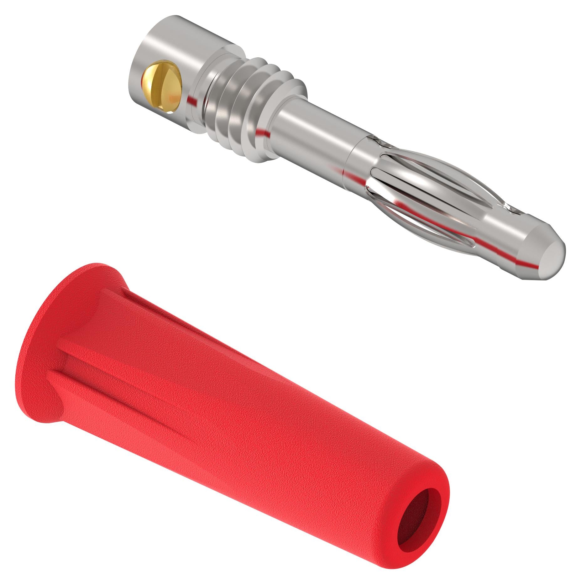 76-1646 BANANA PLUG, 4MM, 36A, SCREW, RED TENMA