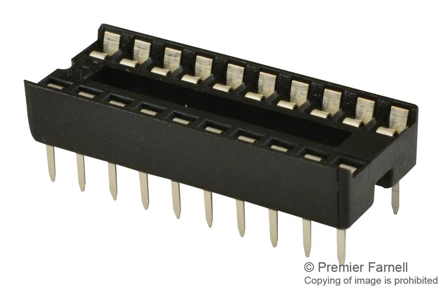 4820-3000-CP DIP SOCKET, 20POS, 2ROW, 2.54MM, TH 3M