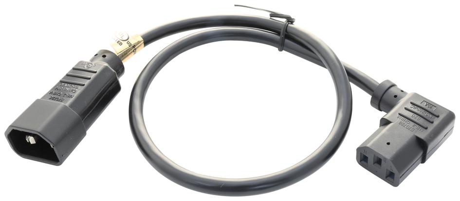 P004-002-13RA POWER CORD, IEC C14-IEC C13, 0.6M, BLACK TRIPP-LITE