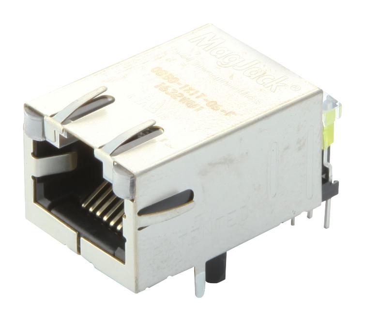 08B0-1X1T-06-F CONNECTOR, RJ45, JACK, 8P8C, THT BEL MAGNETIC SOLUTIONS