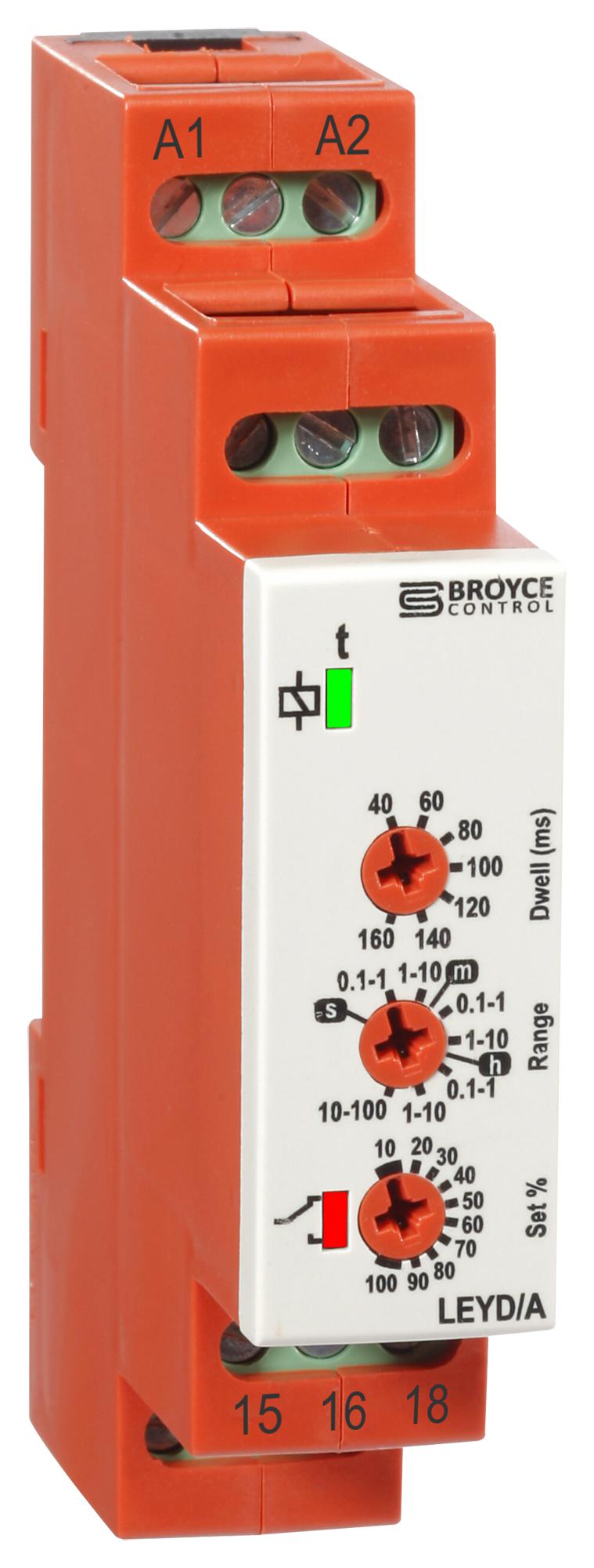 LEYD/A 12-230V AC/DC STAR/DELTA START TIMER, 0.1S-100H, SPDT BROYCE CONTROL