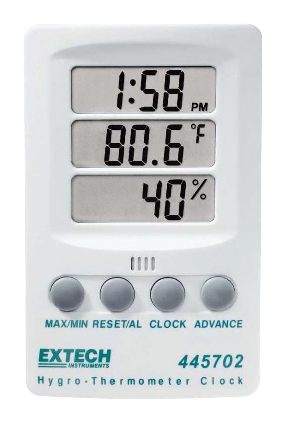 445702 HYGRO-THERMOMETER CLOCK, RH/TEMP EXTECH INSTRUMENTS