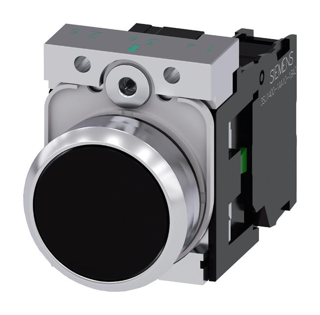 3SU1150-0AB10-1BA0 PB SWITCH, SPST-NO, 10A, 500V, SCREW SIEMENS