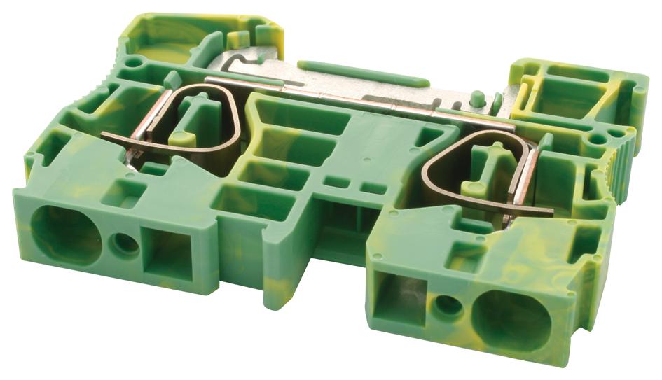 ST 10-PE TERMINAL BLOCK, DIN RAIL, 2POS, 6AWG PHOENIX CONTACT
