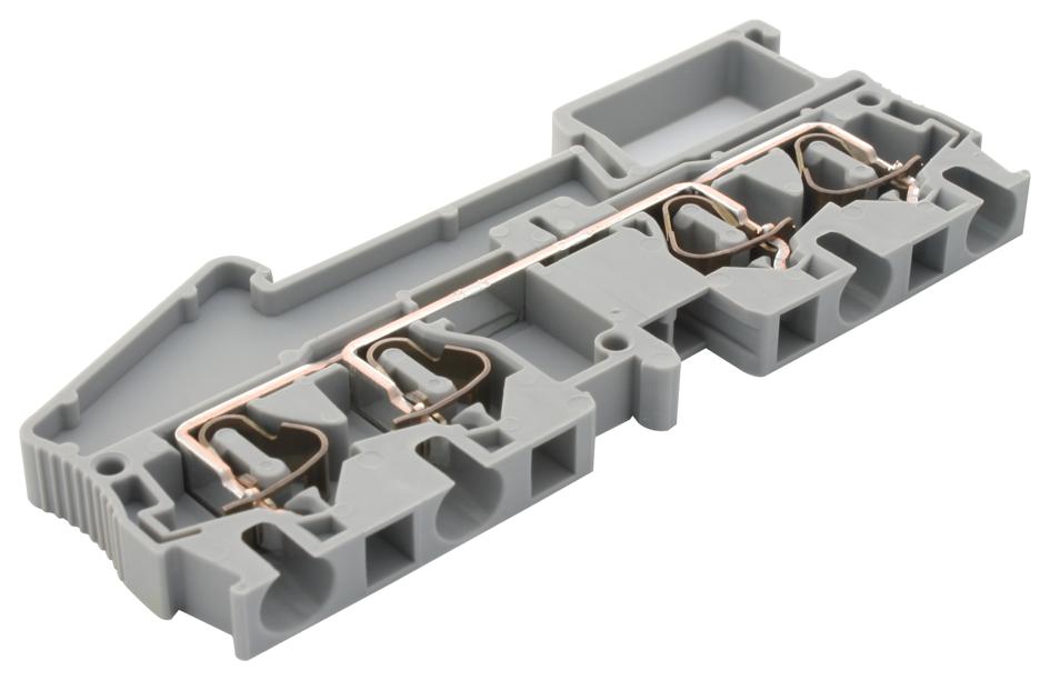 ST 4-QUATTRO TERMINAL BLOCK, DIN RAIL, 4POS, 10AWG PHOENIX CONTACT