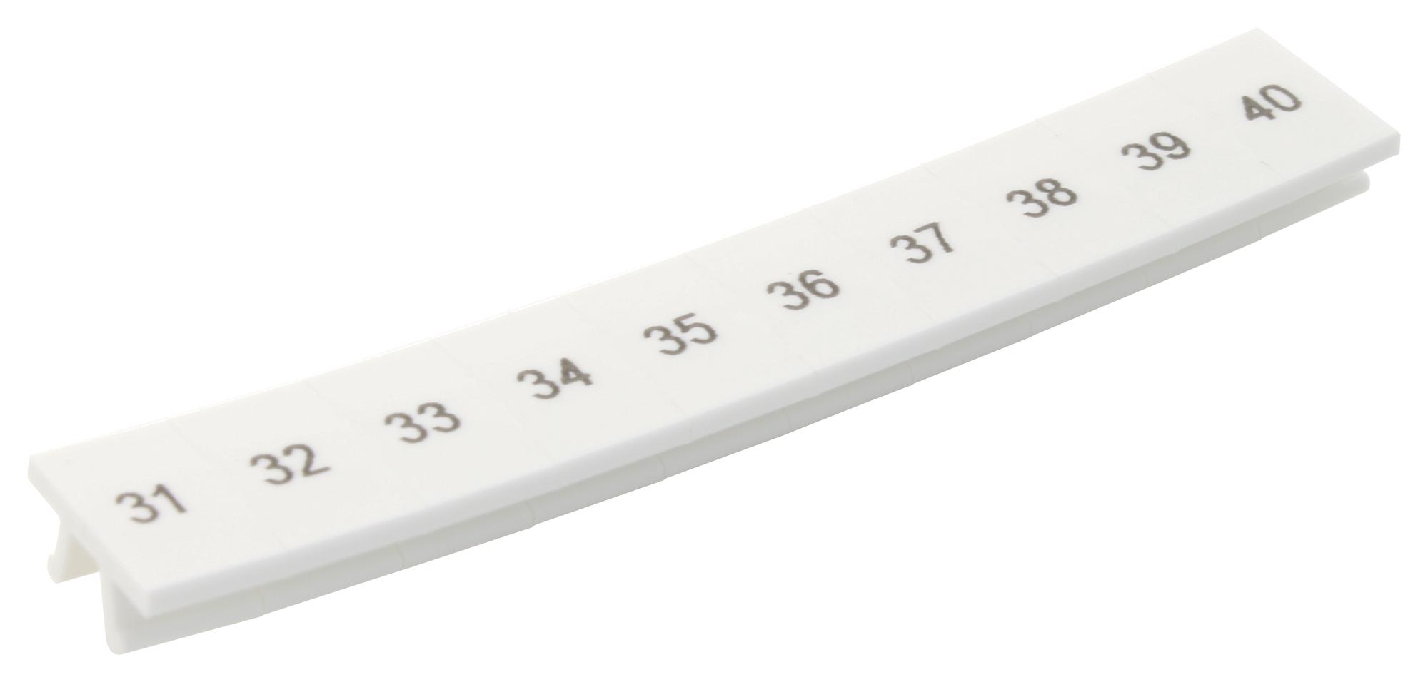 ZB 6,LGS:FORTL.ZAHLEN 31-40 TERMINAL BLOCK MARKER, 31-40, 6.2MM PHOENIX CONTACT