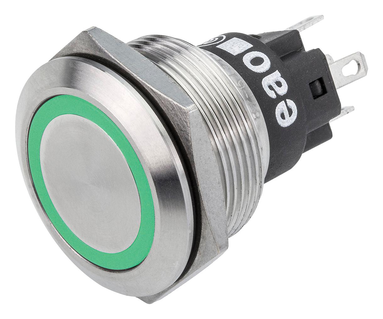 82-6151.2134 PB SWITCH, ILLUM, SPDT, 5A, 250VAC, GRN EAO