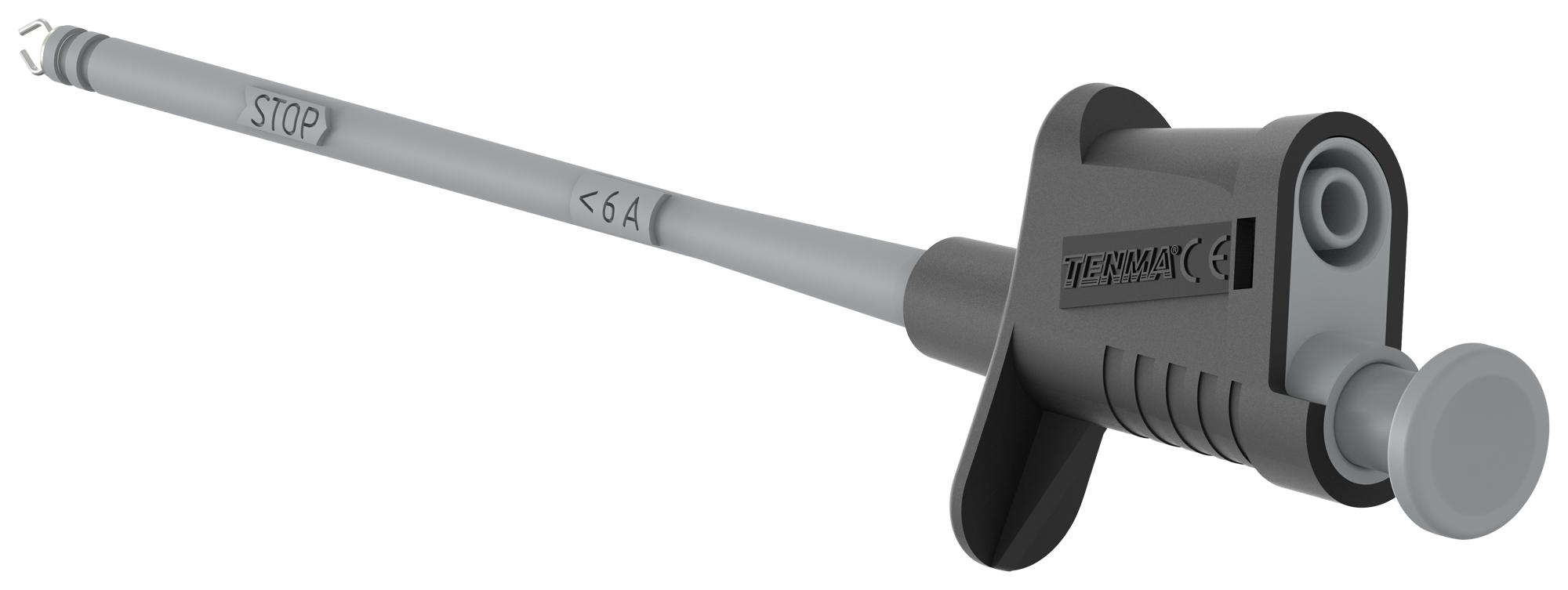 76-060 PINCER CLIP W/ 4MM BANANA JACK, BLACK TENMA